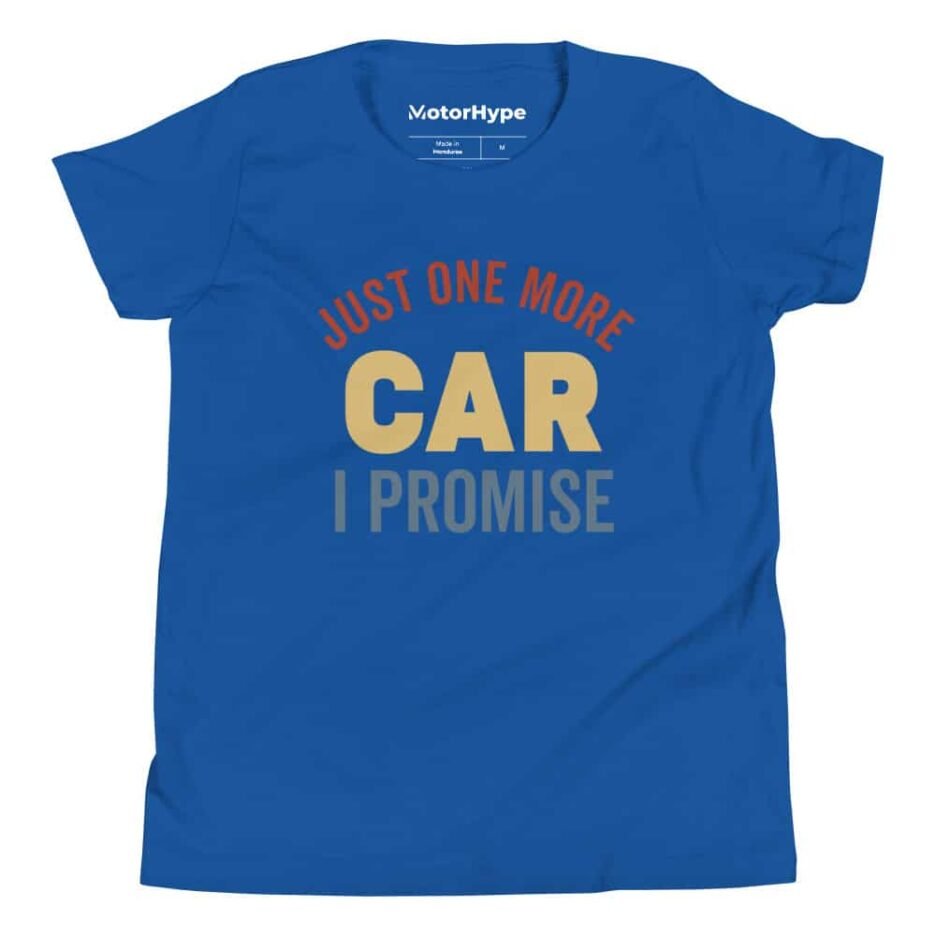 Just One More Car I Promise Kids T-Shirt