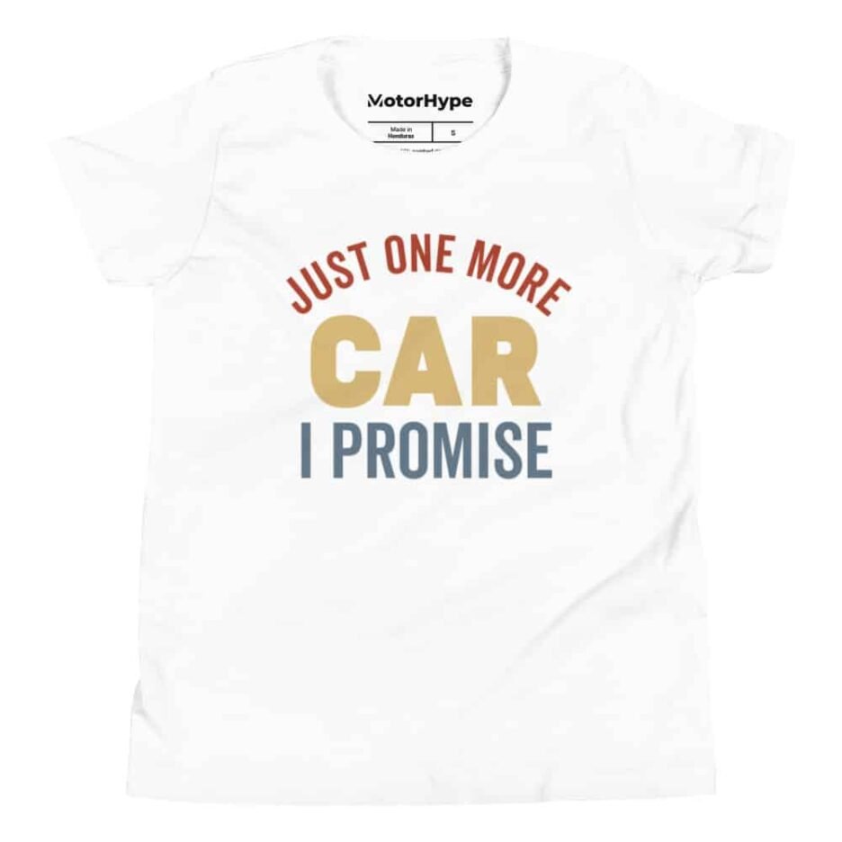 Just One More Car I Promise Kids T-Shirt