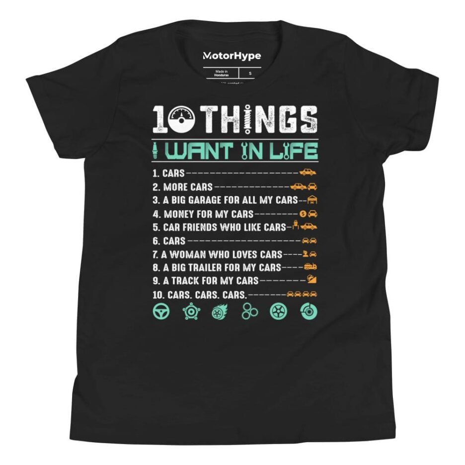 10 Things I Want In Life Kids T-Shirt